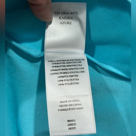 Rails Kaiden Silk Midi Slip Dress Womens Size Small Azure Blue Aqua Retails $238 - Picture 9 of 9